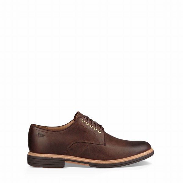 Brown UGG Jovin Leather Loafers For Men | UK 00731